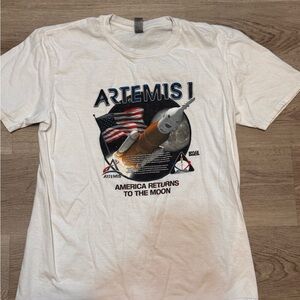 Gildan White Artemis I Moon Mission Tee